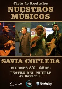 CICLO “NUESTROS MÚSICOS”: HABRÁ NOCHE DE FOLCLORE CON “SAVIA COPLERA” 