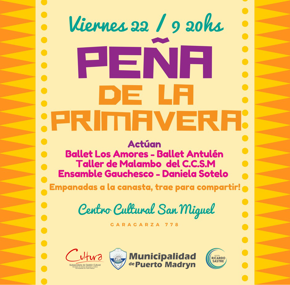INVITAN A LA PEÑA DE LA PRIMAVERA EN EL CENTRO CULTURAL SAN MIGUEL