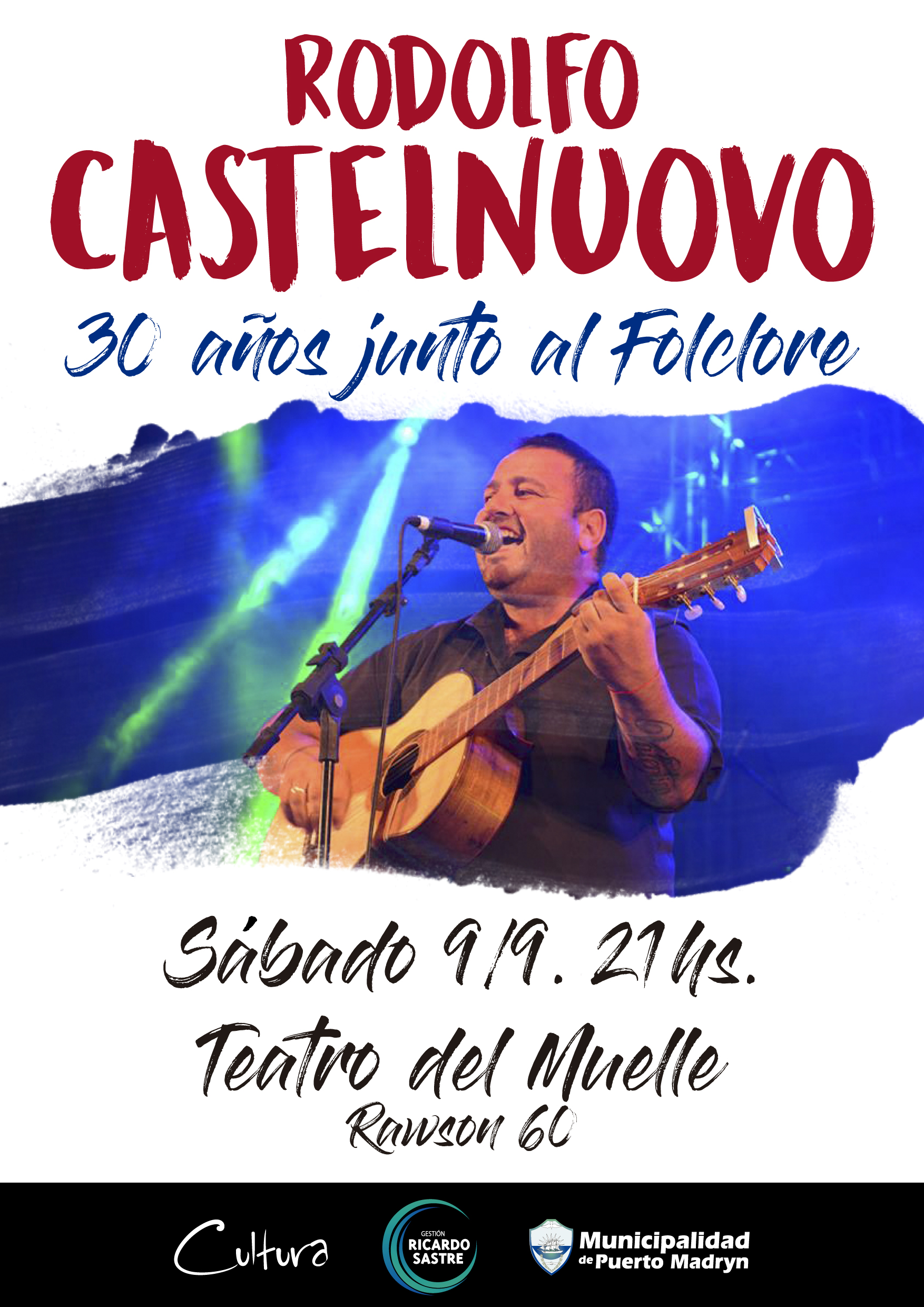 RODOLFO CASTELNUOVO SE PRESENTARÁ EN EL TEATRO DEL MUELLE