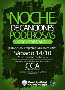 INVITAN AL CONCIERTO DE ROCK CRISTIANO “NOCHE DE CANCIONES PODEROSAS”