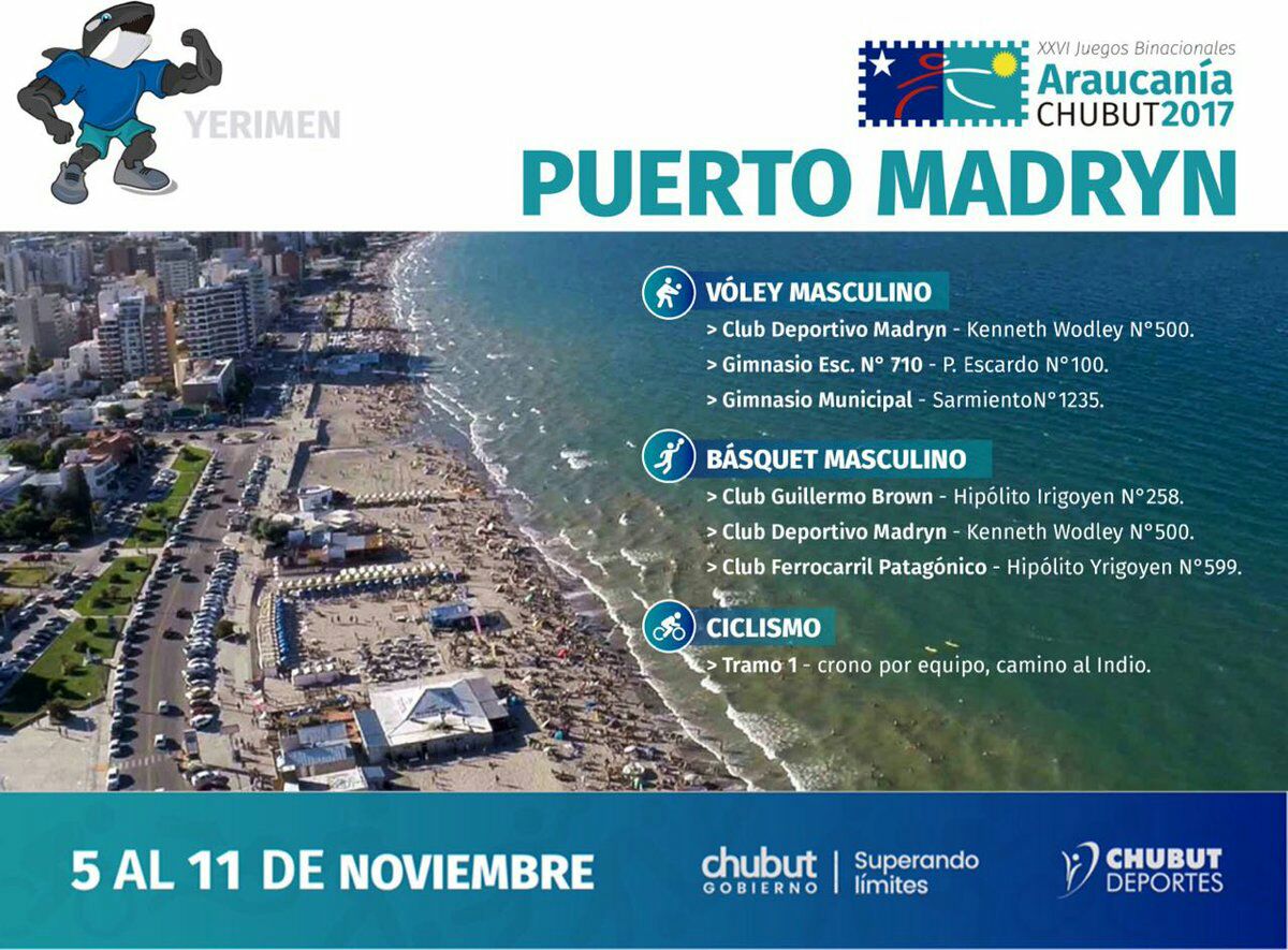 MADRYN SEDE DE LOS JUEGOS DE LA ARAUCANÍA
