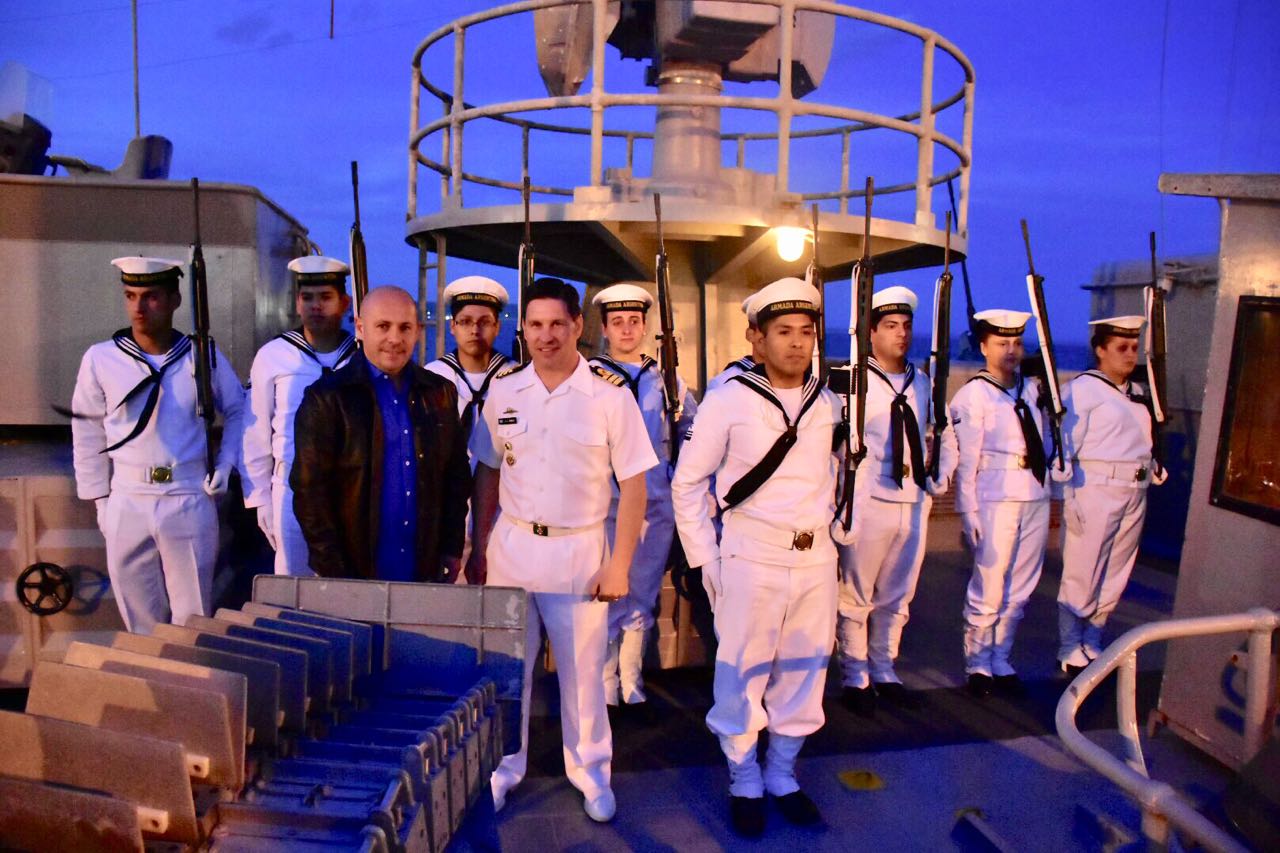SASTRE VISITÓ LA CORBETA “GRANVILLE” DE LA ARMADA ARGENTINA