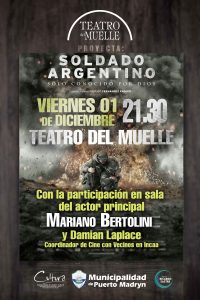 PROYECTARÁN EL FILM “SOLDADO ARGENTINO, SOLO CONOCIDO POR DIOS” 