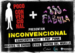 CONCIERTO DE “INFÁBULA” Y “POCO CONVENCIONAL” EN EL TEATRO DEL MUELLE