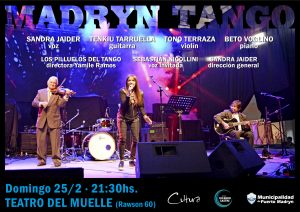 EL ESPECTÁCULO “MADRYN TANGO” SE PRESENTARÁ EN EL TEATRO DEL MUELLE