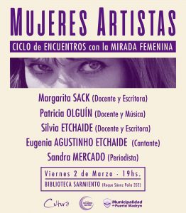 CONTINÚA EL CICLO “MUJERES ARTISTAS” EN LA BIBLIOTECA SARMIENTO