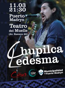 CHUPILCA LEDESMA SE PRESENTARÁ EN EL TEATRO DEL MUELLE