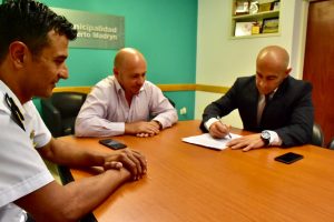 SASTRE RECIBIÓ AL SECRETARIO DE SEGURIDAD DE LA PROVINCIA Y LOS JEFES POLICIALES