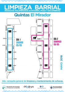 LIMPIEZA BARRIAL EN QUINTAS EL MIRADOR