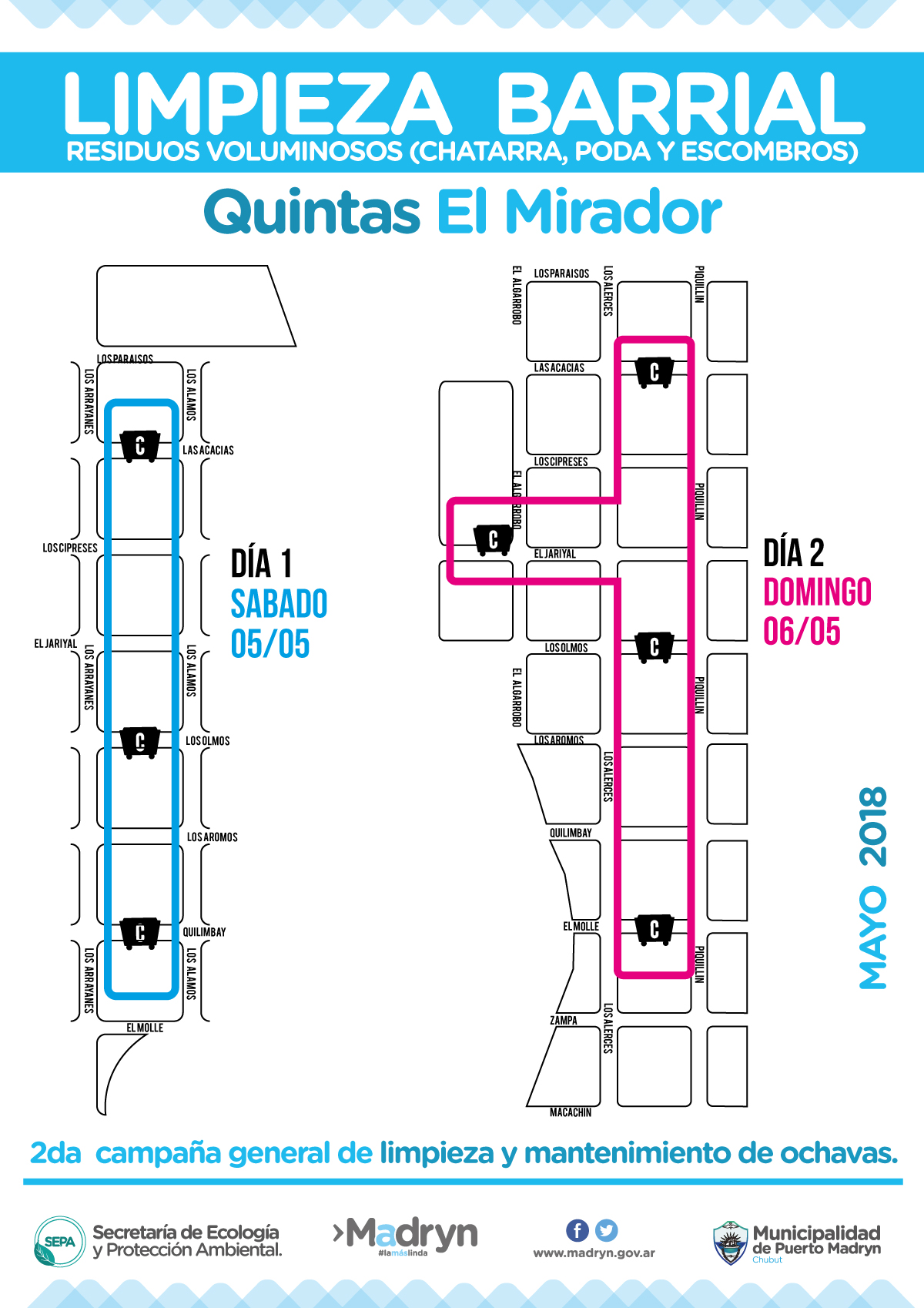 LIMPIEZA BARRIAL EN QUINTAS EL MIRADOR