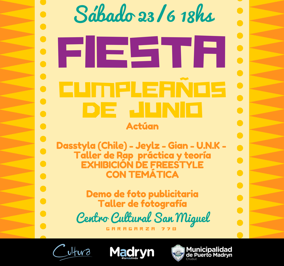HABRÁ FIESTA EN EL CENTRO CULTURAL SAN MIGUEL 