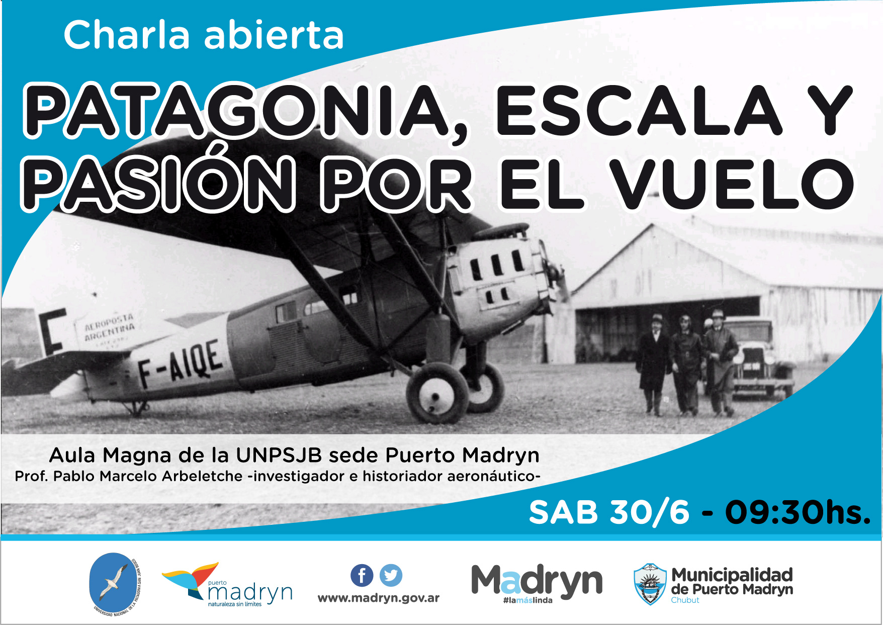 CHARLA ABIERTA “PATAGONIA, ESCALA Y PASIÓN POR EL VUELO”