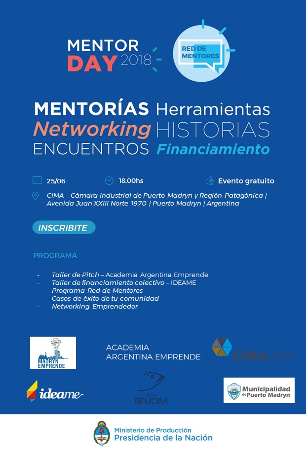 CONVOCAN A EMPRENDEDORES Y PYMES AL MENTOR DAY 2018