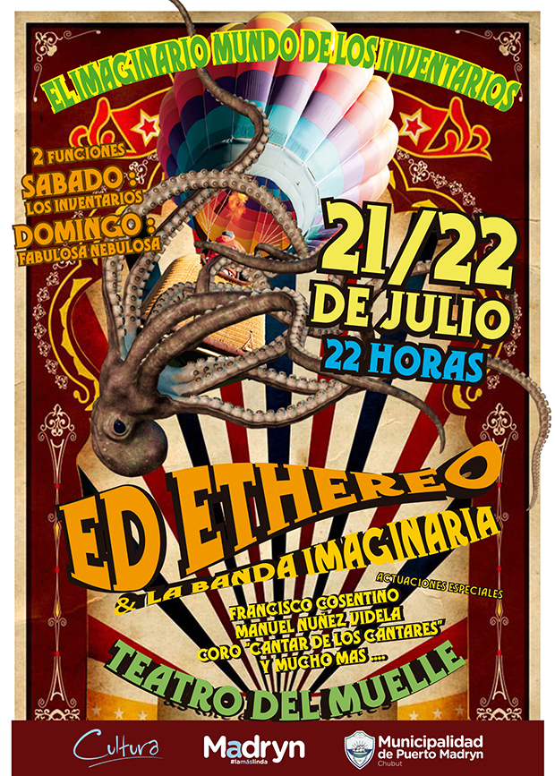 ED ETHEREO Y LA BANDA IMAGINARIA: UN EVENTO MUSICAL DIFERENTE PARA EL FIN DE SEMANA