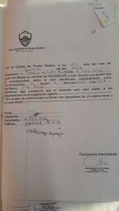 COMUNICADO DE LA DIRECCIÓN DE TIERRAS