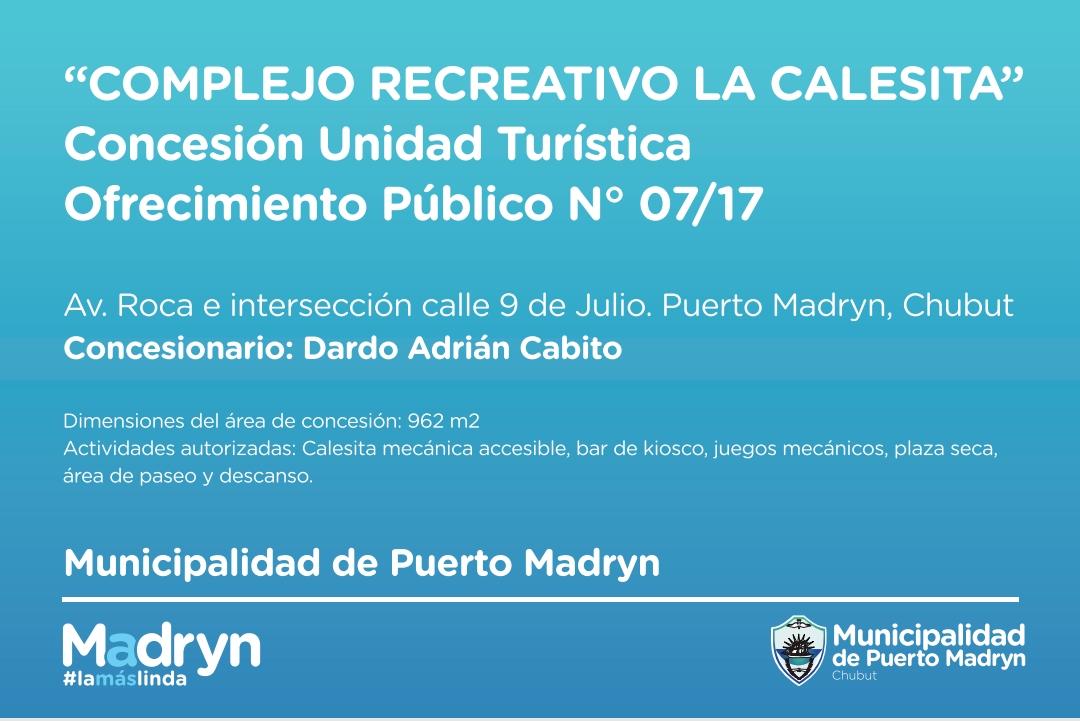 ACLARACIÓN DEL MUNICIPIO SOBRE EL ESPACIO PÚBLICO DE “LA CALESITA”