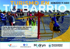 TURISMO EN TU BARRIO: FERIA DE PRODUCTORES Y ESPACIO RECREATIVO EN SOLANA DE LA PATAGONIA