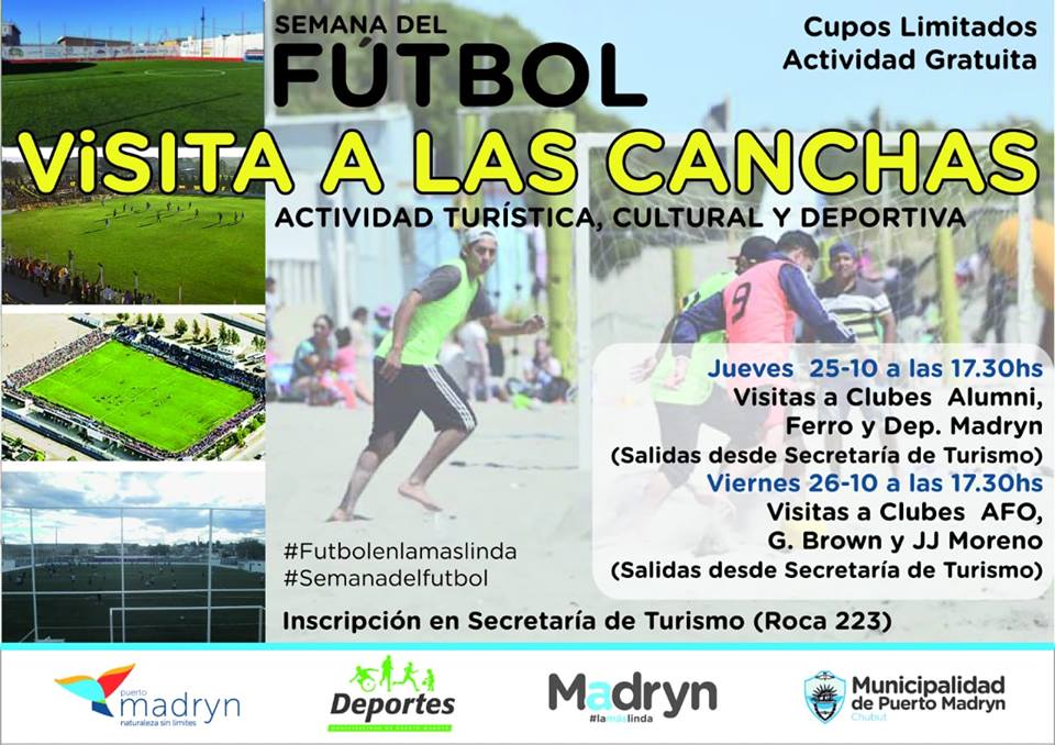 SEMANA DEL FÚTBOL: VISITAS GUIADAS PARA CONOCER LA HISTORIA FUTBOLERA DE MADRYN