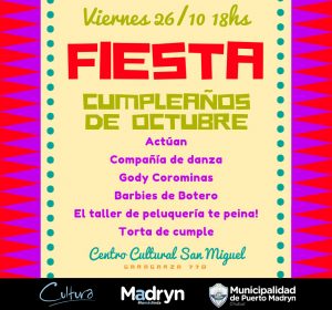 “FESTEJO DEL MES” EN EL CENTRO CULTURAL SAN MIGUEL