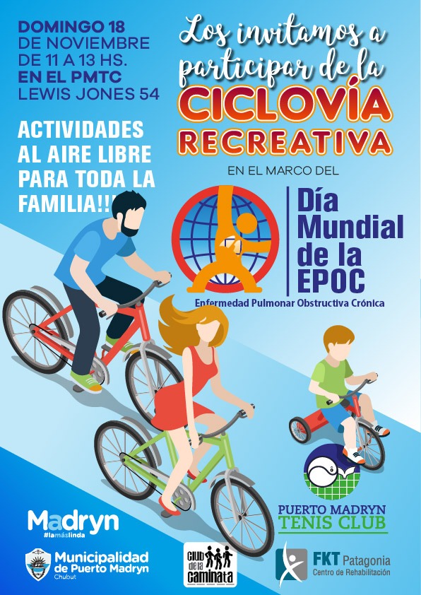 EL DOMINGO SERÁ DE CICLOVÍA RECREATIVA EN PUERTO MADRYN 