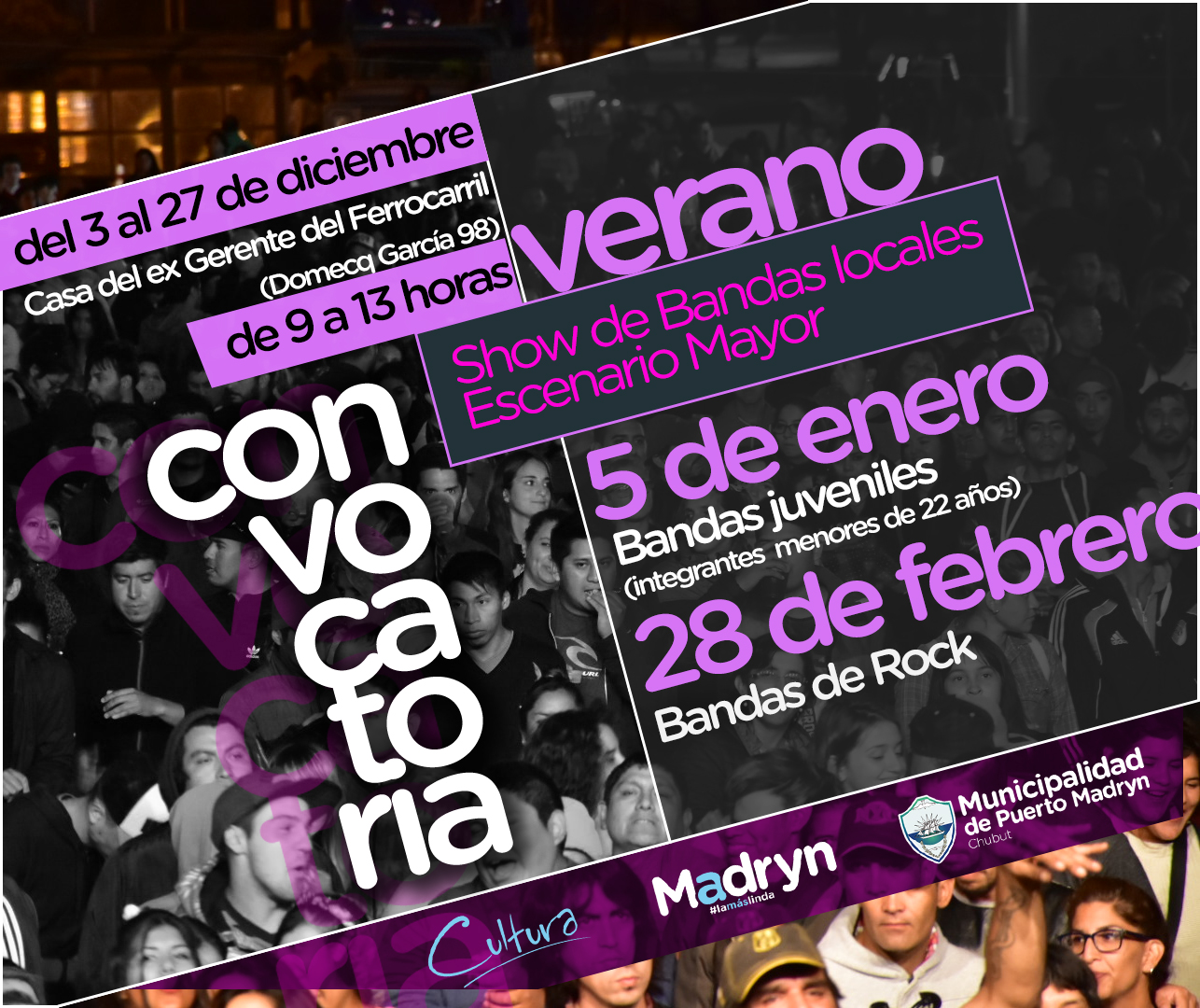 CONVOCAN A ARTISTAS LOCALES PARA LOS SHOWS DEL VERANO