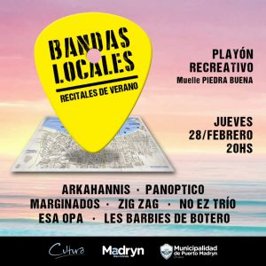 EL ESCENARIO MAYOR SE VISTE DE ROCK LOCAL PARA EL SHOW DEL JUEVES 