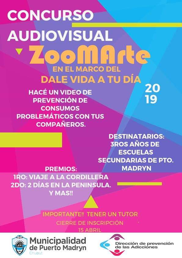 LANZAN EL CONCURSO AUDIOVISUAL “ZOOMARTE” PARA ESTUDIANTES SECUNDARIOS 