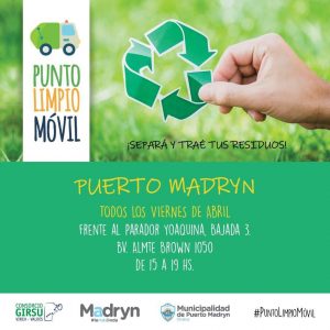 EL PUNTO LIMPIO MÓVIL VISITARÁ LA CIUDAD TODOS LOS VIERNES DE ABRIL 