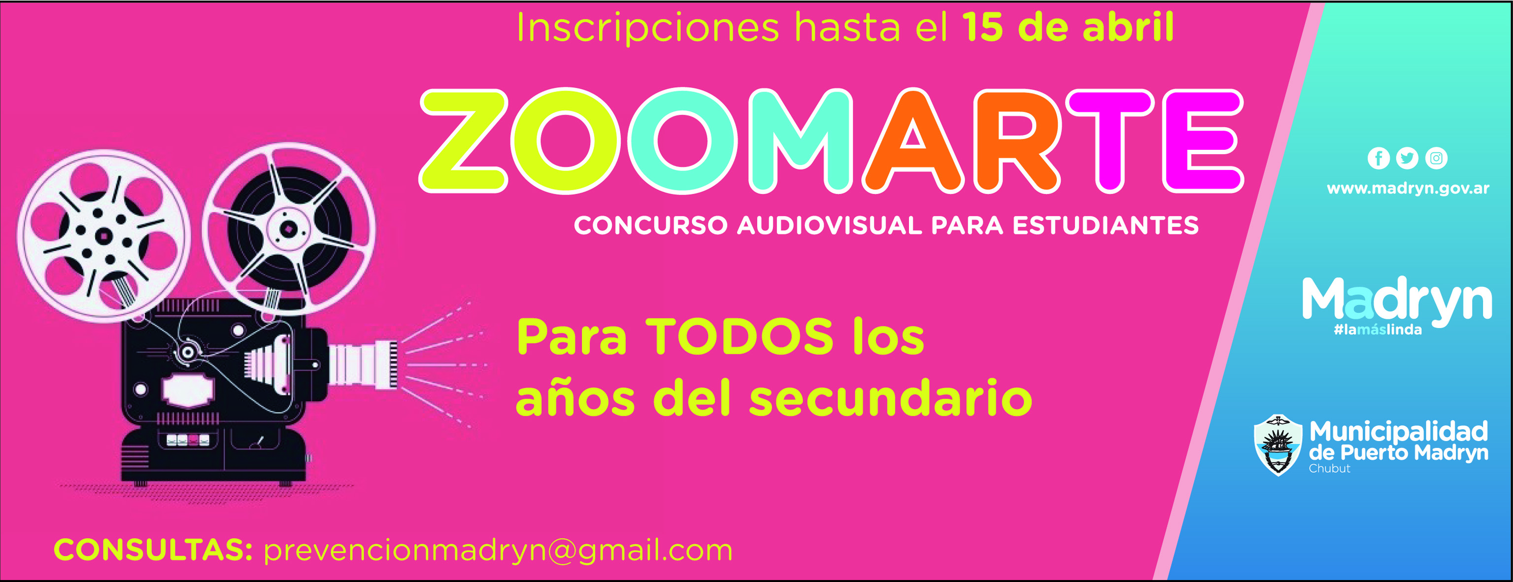 LANZAN EL CONCURSO AUDIOVISUAL “ZOOMARTE” PARA ESTUDIANTES SECUNDARIOS 