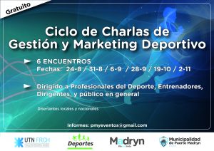 INVITAN A CURSO Y CHARLAS SOBRE GESTIÓN Y MARKETING DEPORTIVO EN PUERTO MADRYN