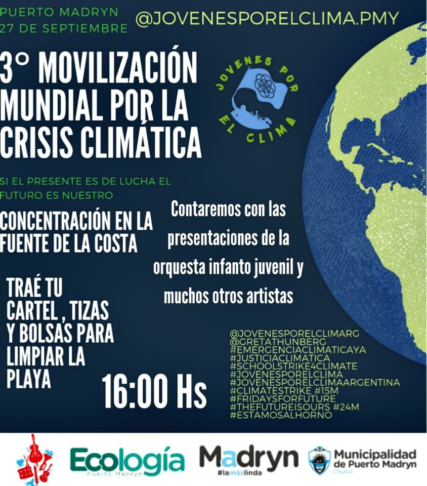 MADRYN SE SUMA A LA MOVILIZACIÓN MUNDIAL POR LA CRISIS CLIMÁTICA 