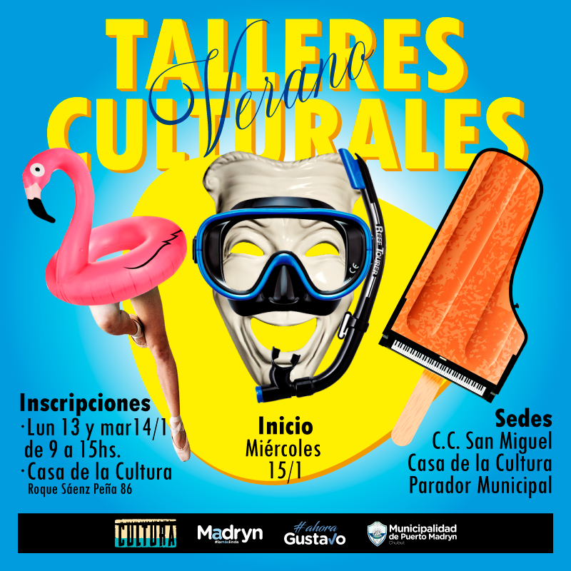 SE ABREN LAS INSCRIPCIONES PARA LOS TALLERES CULTURALES DE VERANO