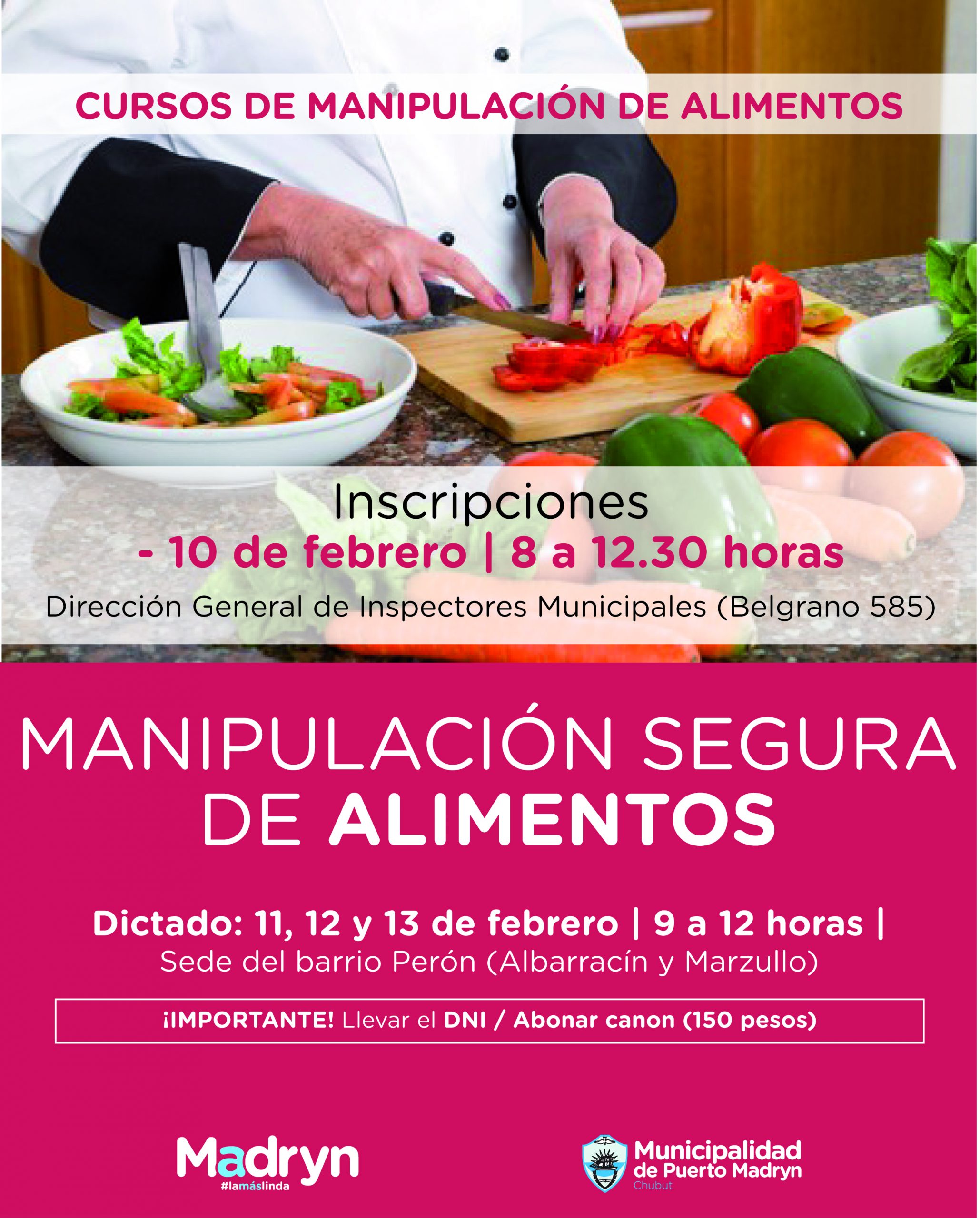 MANIPULACIÓN DE ALIMENTOS: DICTARÁN NUEVO CURSO EN EL BARRIO PERÓN  
