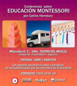 CONFERENCIA SOBRE EDUCACIÓN MONTESSORI A BENEFICIO