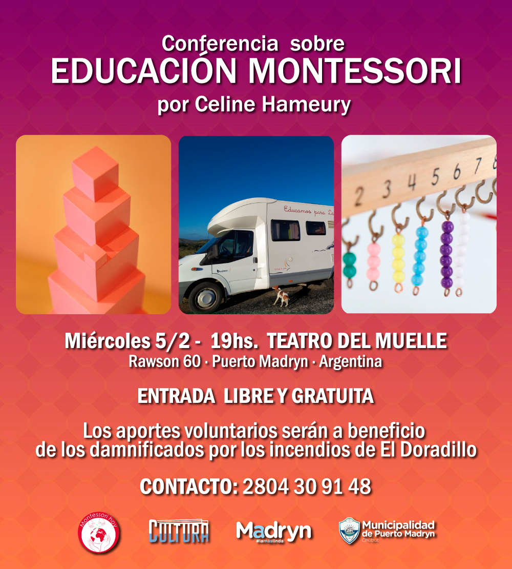 CONFERENCIA SOBRE EDUCACIÓN MONTESSORI A BENEFICIO