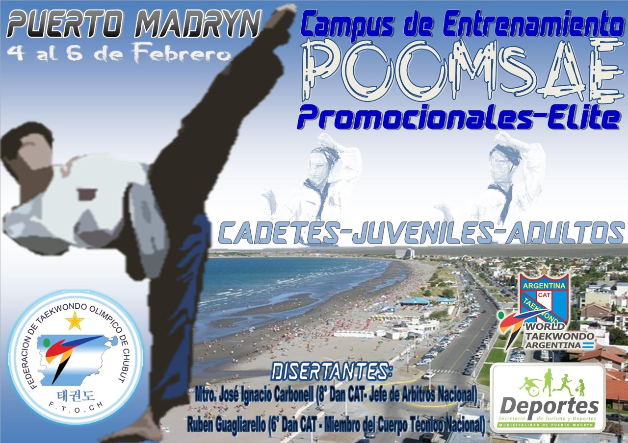 HABRÁ UN CAMPUS DE TAEKWONDO EN PUERTO MADRYN