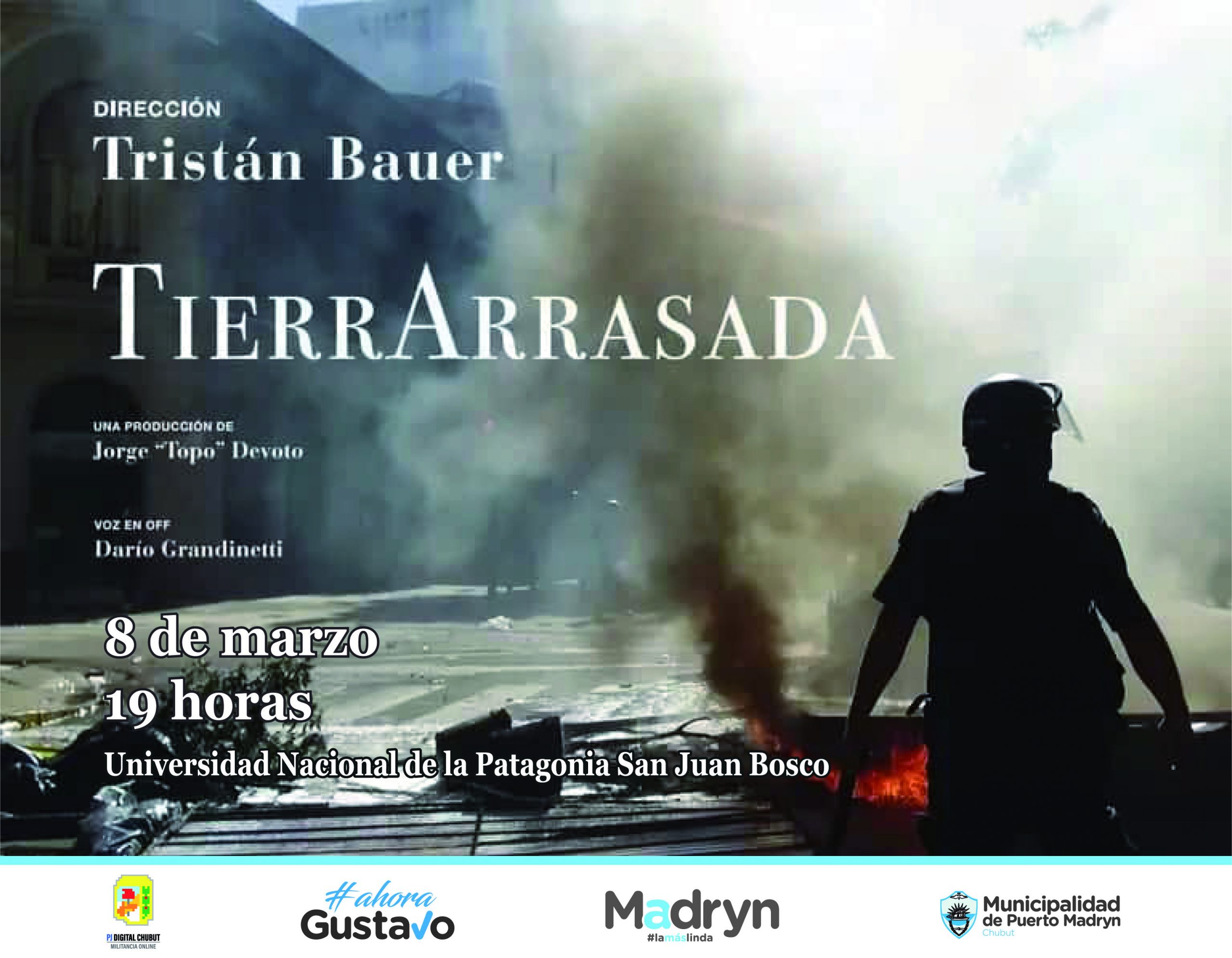 ESTE DOMINGO SE PROYECTARÁ “TIERRA ARRASADA” DE TRISTÁN BAUER