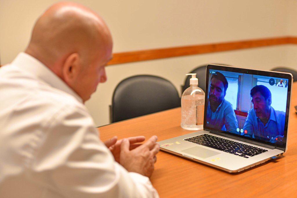 EL MINISTRO DE DESARROLLO SOCIAL DE NACIÓN EN VIDEOCONFERENCIA CON EL INTENDENTE GUSTAVO SASTRE