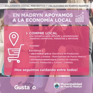 LANZAN EL PROGRAMA “COMPRE LOCAL” PARA APOYAR A COMERCIOS, INDUSTRIAS Y SERVICIOS DE LA CIUDAD