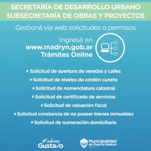 SE PUEDEN GESTIONAR TRÁMITES DE DESARROLLO URBANO A TRAVÉS DE LA WEB MUNICIPAL