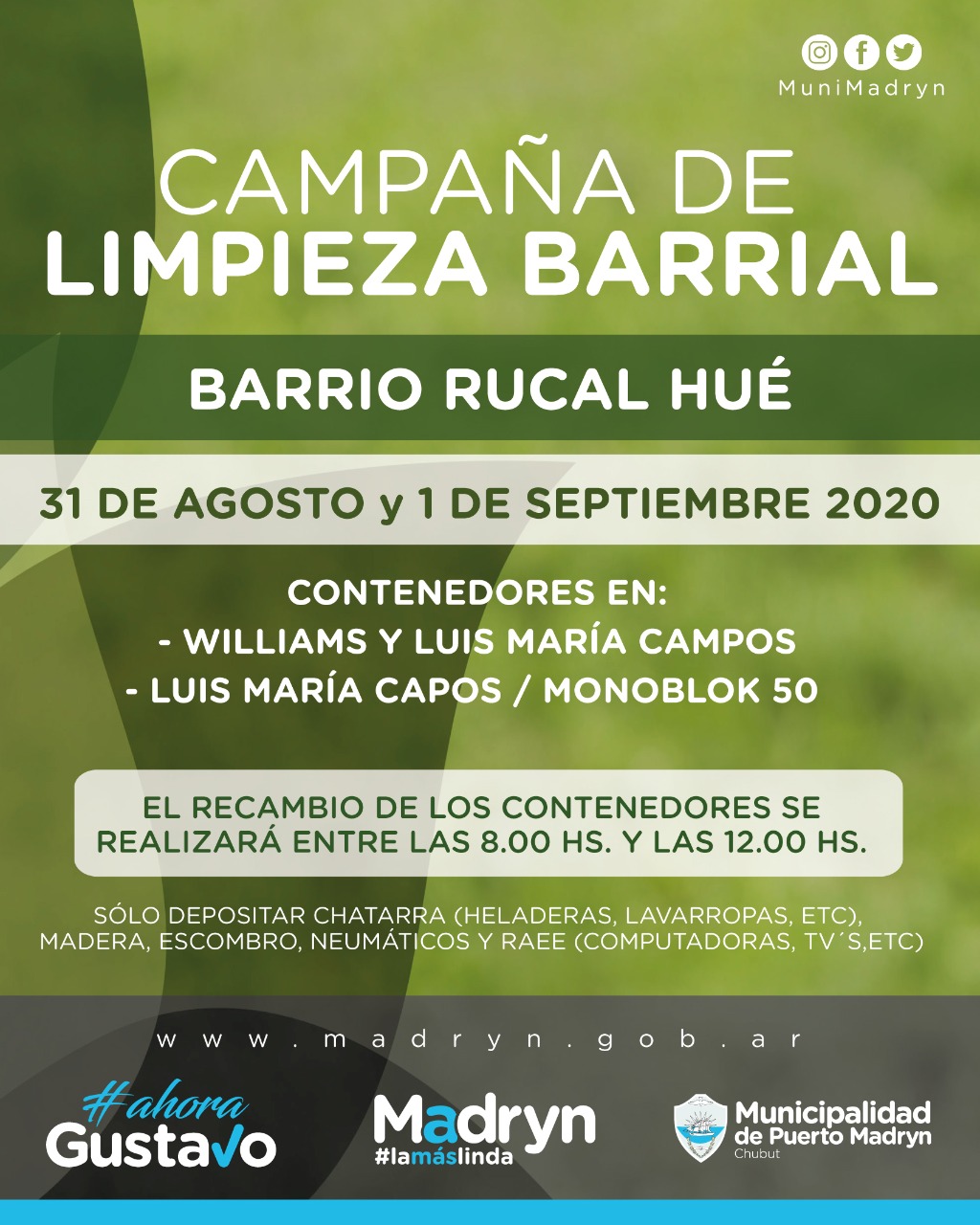 CAMPAÑA DE LIMPIEZA EN EL BARRIO RUCAL HUE