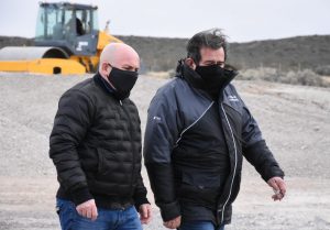 SASTRE RECORRIÓ EL PREDIO DONDE SE INSTALÓ EL OBRADOR PARA LA CONSTRUCCIÓN DE LA DOBLE TROCHA