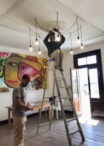 SASTRE SUPERVISÓ LAS TAREAS DE RECUPERACIÓN DE LA CASA DE LA CULTURA