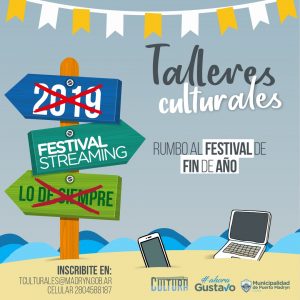 LOS TALLERES CULTURALES SE REALIZARÁN A TRAVÉS DE ZOOM