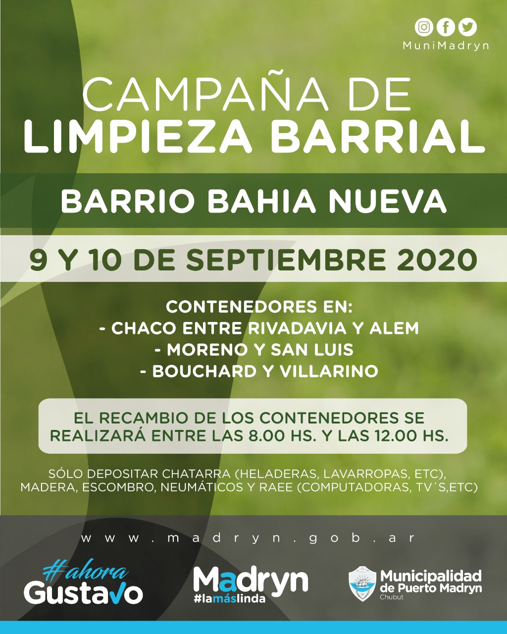 CAMPAÑA DE LIMPIEZA EN EL BARRIO BAHÍA NUEVA