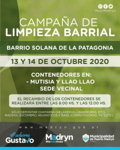 CAMPAÑA DE LIMPIEZA EN EL BARRIO SOLANA DE LA PATAGONIA