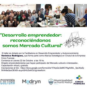 INVITAN A TALLER VIRTUAL ORGANIZADO POR EL MERCADO CULTURAL
