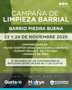 LLEGA LA CAMPAÑA DE LIMPIEZA A LOS BARRIOS PIEDRA BUENA Y FONTANA