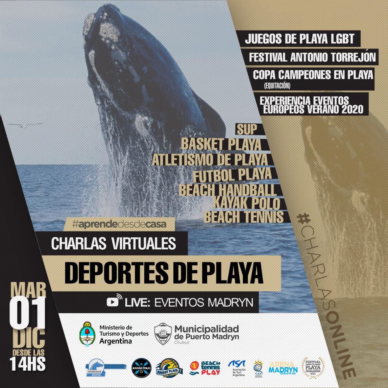 HABRÁ UNA JORNADA VIRTUAL SOBRE DEPORTES DE PLAYA