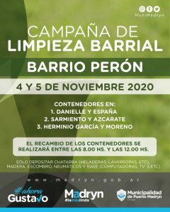 LLEGA LA CAMPAÑA DE LIMPIEZA A LOS BARRIOS PUJOL Y PERÓN